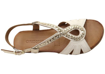 Orizonte Petalstride Womens Comfortable European Leather Sandals