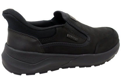 Rieker Mens 06052 Comfortable Leather Extra Wide Fit Slip On Shoes