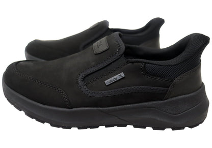 Rieker Mens 06052 Comfortable Leather Extra Wide Fit Slip On Shoes