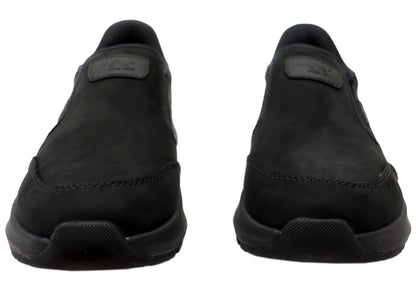Rieker Mens 06052 Comfortable Leather Extra Wide Fit Slip On Shoes