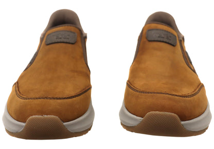 Rieker Mens 06052 Comfortable Leather Extra Wide Fit Slip On Shoes