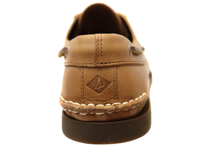 Sperry Mens A/0 2 Eye Leather Lace Up Comfortable Wide Fit Boat Shoes