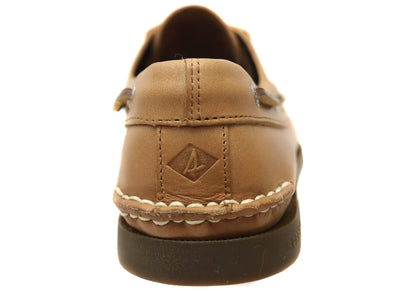 Sperry Mens A/0 2 Eye Leather Lace Up Comfortable Wide Fit Boat Shoes