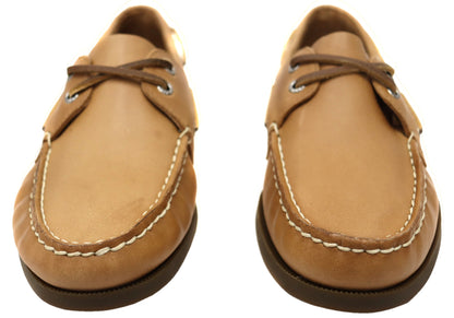 Sperry Mens A/0 2 Eye Leather Lace Up Comfortable Wide Fit Boat Shoes