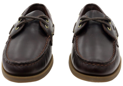 Sperry Mens A/0 2 Eye Leather Lace Up Comfortable Wide Fit Boat Shoes