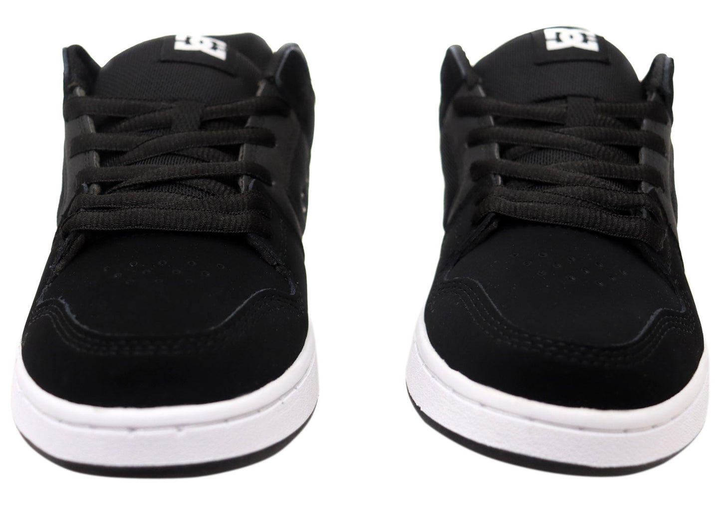 DC Shoes Mens Manteca 4 Comfortable Leather Lace Up Shoes Black White