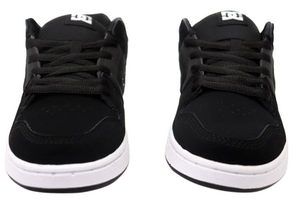 DC Shoes Mens Manteca 4 Comfortable Leather Lace Up Shoes Black White