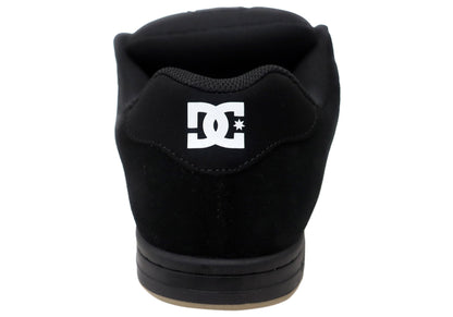 DC Shoes Mens Gaveler SE Comfortable Leather Shoes Black White Gum