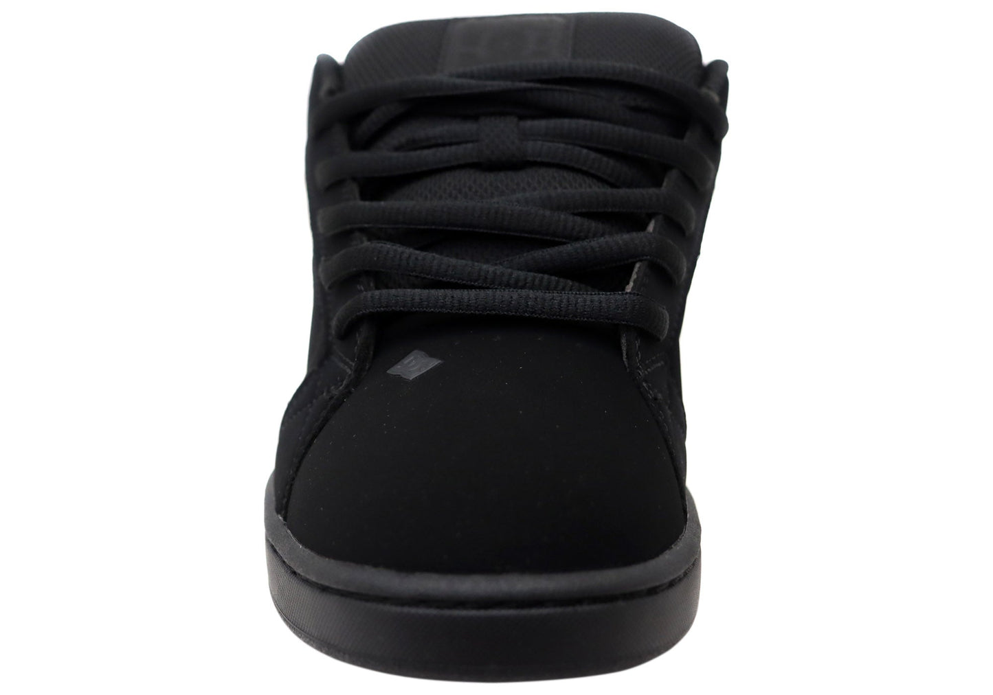 DC Shoes Mens Net Comfortable Leather Lace Up Shoes Black Black Black