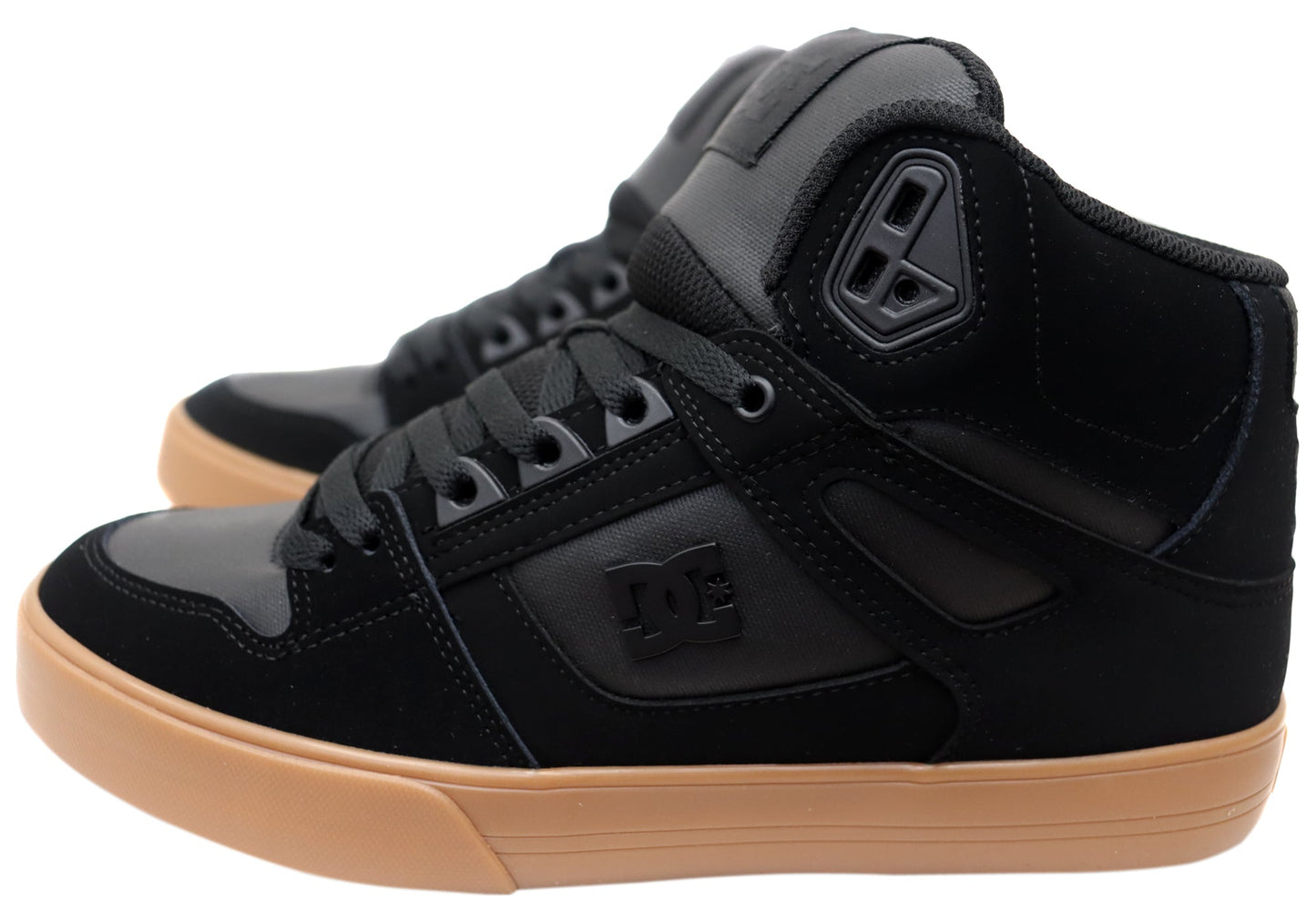DC Shoes Mens Pure High Top WC Leather Sneakers Black Gum