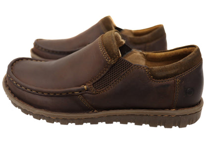Born Mens Gudmund Leather Comfortable Slip On Shoes