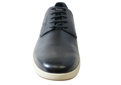 Ferricelli Benny Mens Leather Lace Up Casual Shoes Made In Brazil