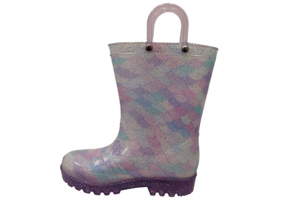 Jellies Mermaid Lights Baby Toddler Kids Girls Light Up Gumboots
