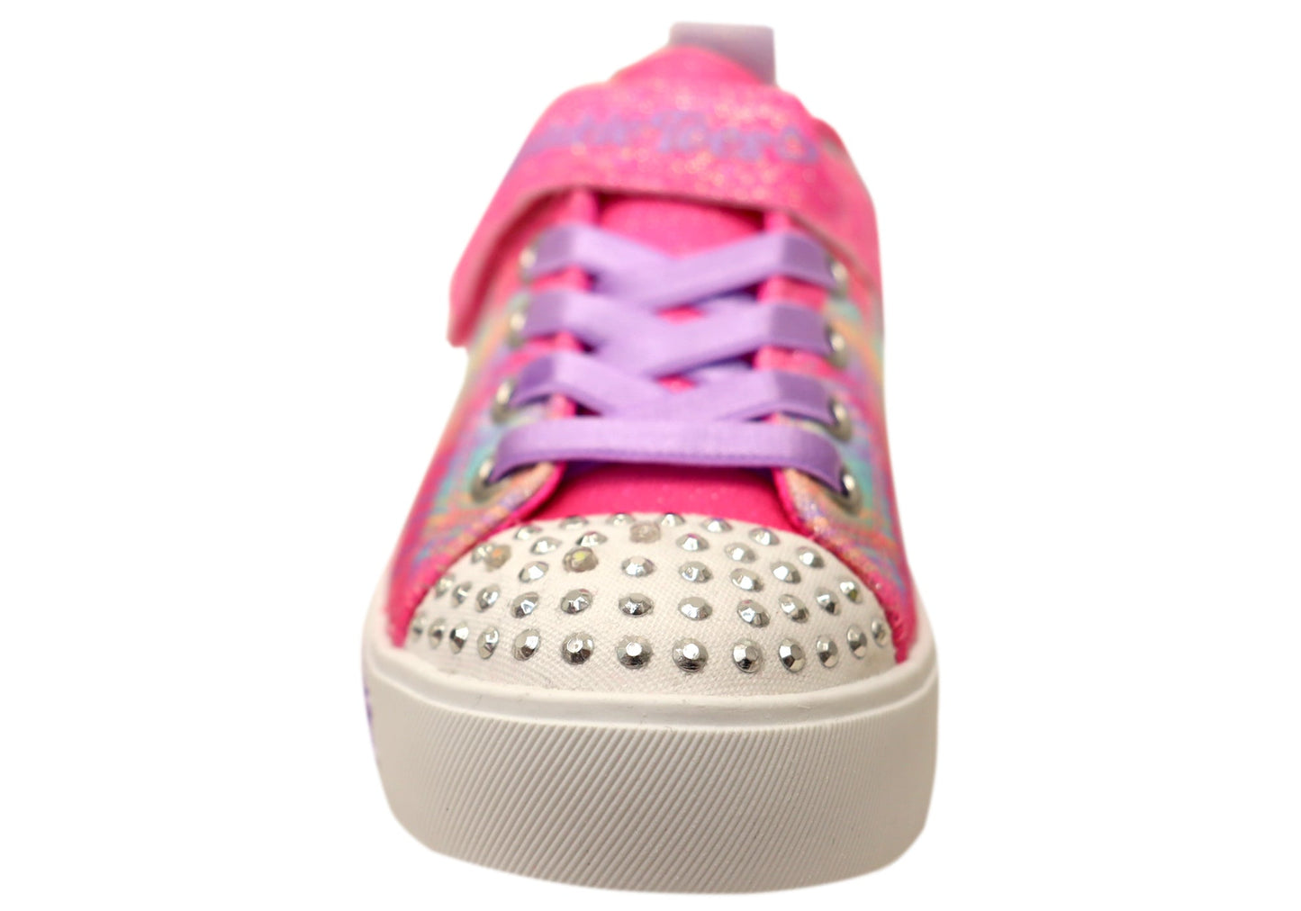 Skechers Kids Girls S Lights Heart Steps Heart Sketch Shoes Pink Multi