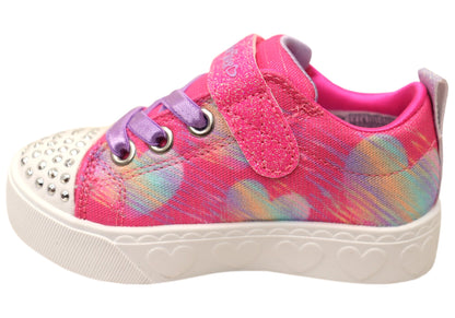 Skechers Kids Infants Girls S Lights Heart Steps Heart Sketch Shoes