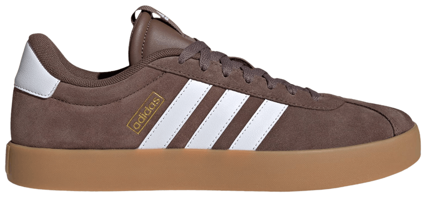 Adidas Men's VL Court Sneakers, Earth Strata / Cloud White / Gold Metallic, JP7536
