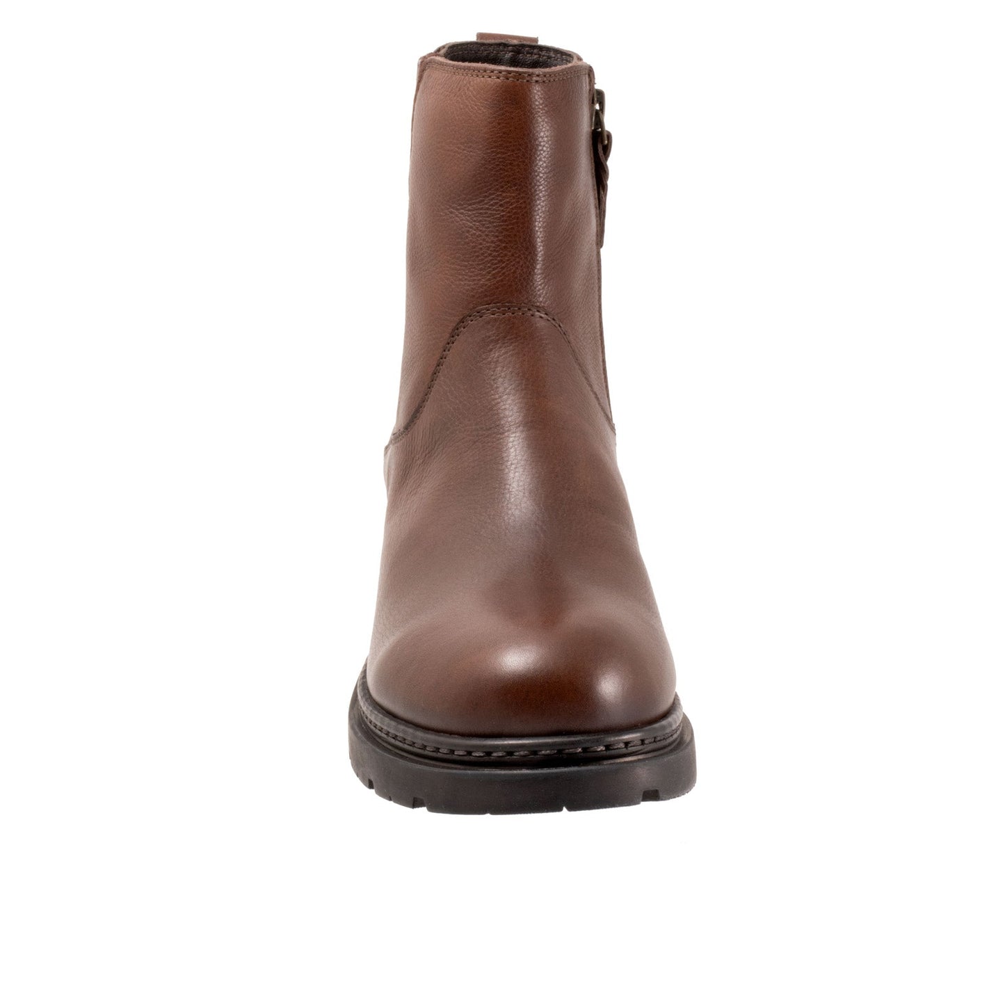 Softwalk Novato S2254-200 Womens Brown Leather Zipper Casual Dress Boots