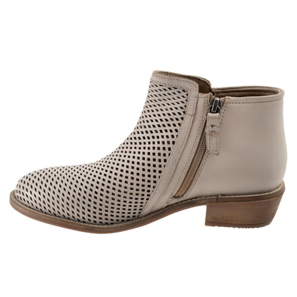 Softwalk Rimini Perf S2315-063 Womens Beige Leather Ankle & Booties Boots