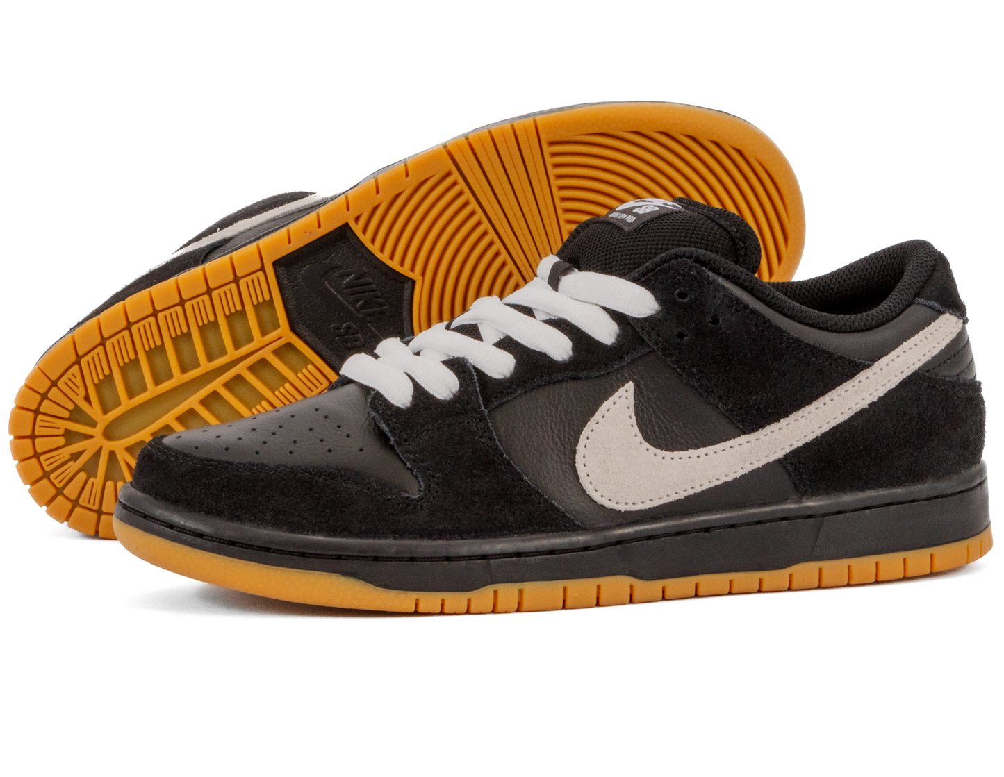 Nike SB - Dunk Low Pro  (Black/White-Black-Gum Light Brown)