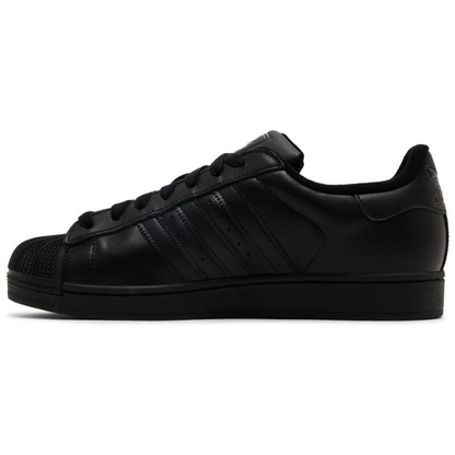 Adidas Originals Men's All Black Superstar II Sneakers, JI0081 (Damaged Box)