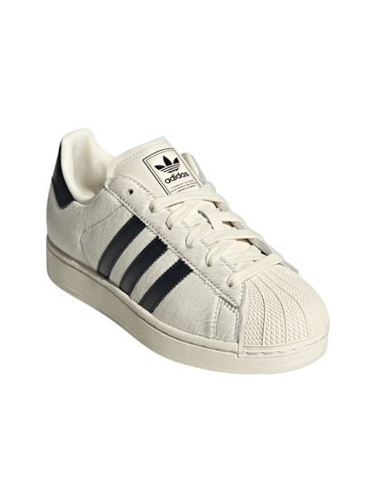 Adidas Originals Women's White Pony Hair Superstar II Sneakers, JQ7418