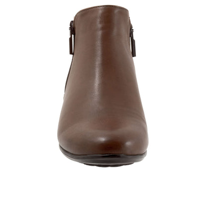 Trotters Major T1762-104 Womens Brown Leather Zipper Ankle & Booties Boots