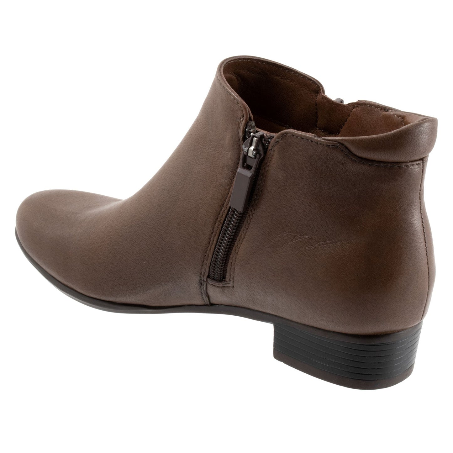 Trotters Major T1762-104 Womens Brown Leather Zipper Ankle & Booties Boots
