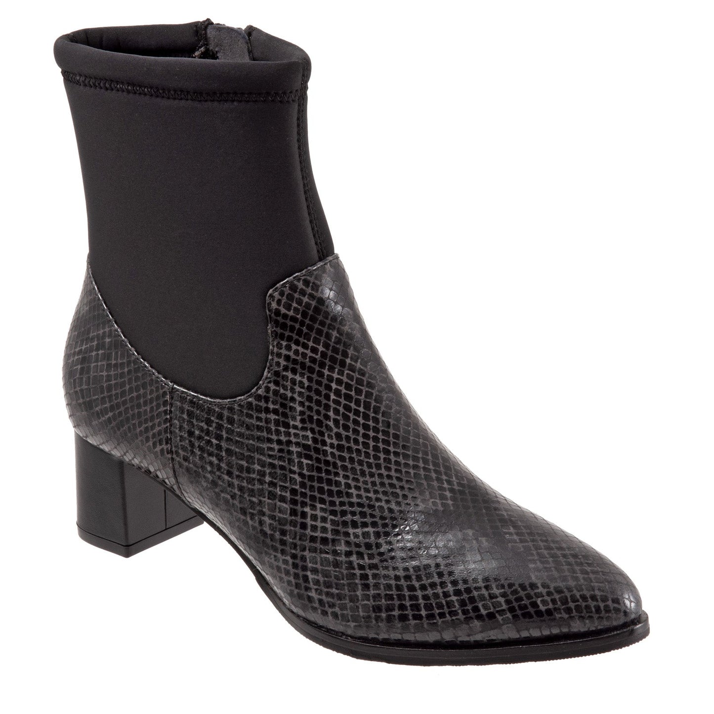 Trotters Kippy T2060-083 Womens Black Narrow Leather Ankle & Booties Boots