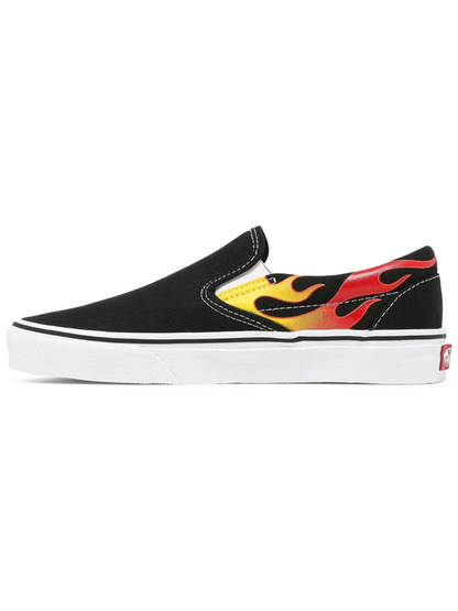 Vans Men's Classic Slip‑On Canvas Sneakers, Flame, VN0A38F7PHN
