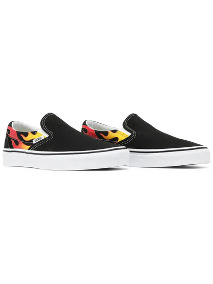 Vans Men's Classic Slip‑On Canvas Sneakers, Flame, VN0A38F7PHN