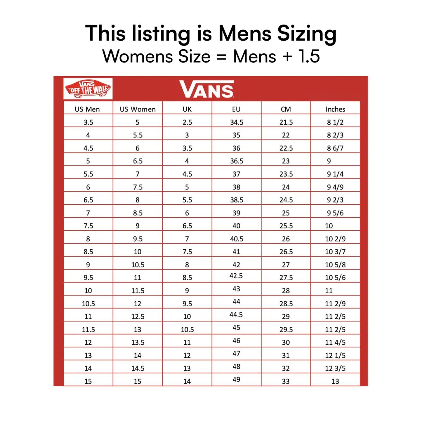 Vans Mens Red Authentic 'Jester' Sneakers, VN0003Z3HXP