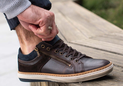 Wild Rhino Whistle Mens Comfortable Leather Lace Up Casual Shoes