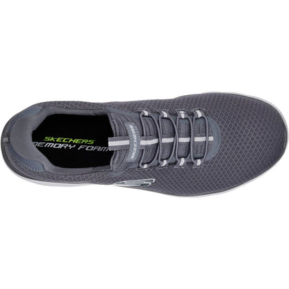 Men's Wide Fit Skechers 52811 Summits Slip On Sports Trainers - Charcoal