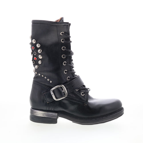 A.S. 98 Austin Womens Black Leather Lace Up Casual Dress Boots