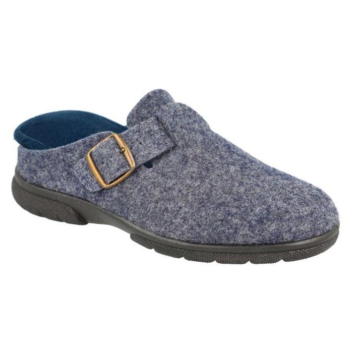 Men's Wide Fit DB Skyfall Mule Buckle Slippers