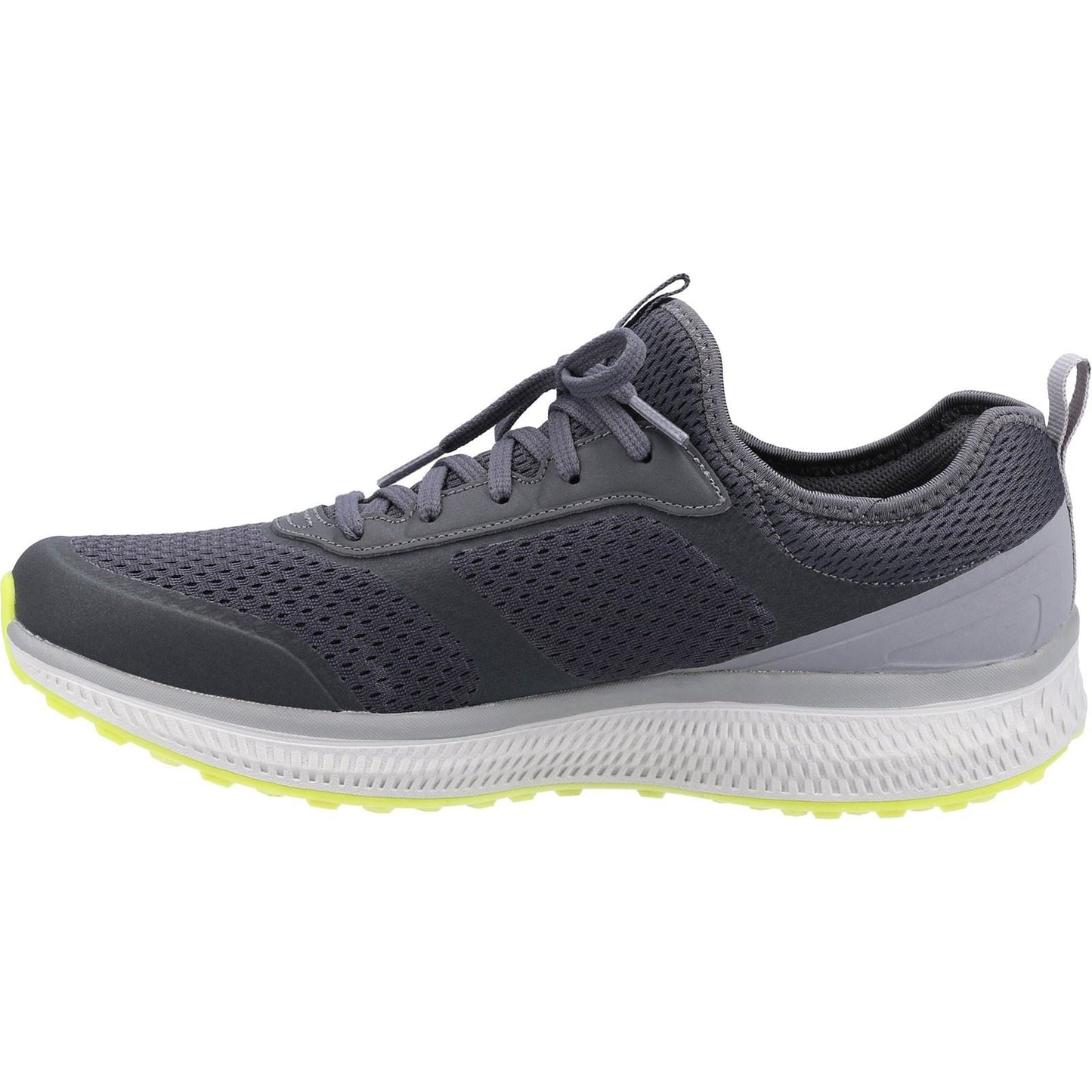 Men's Wide Fit Skechers 220102 GOrun Consistent Trainers - Charcoal/Lime