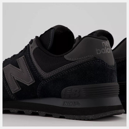 Men's Wide Fit New Balance ML574EVE Walking/Running Trainers - Exclusive - Black