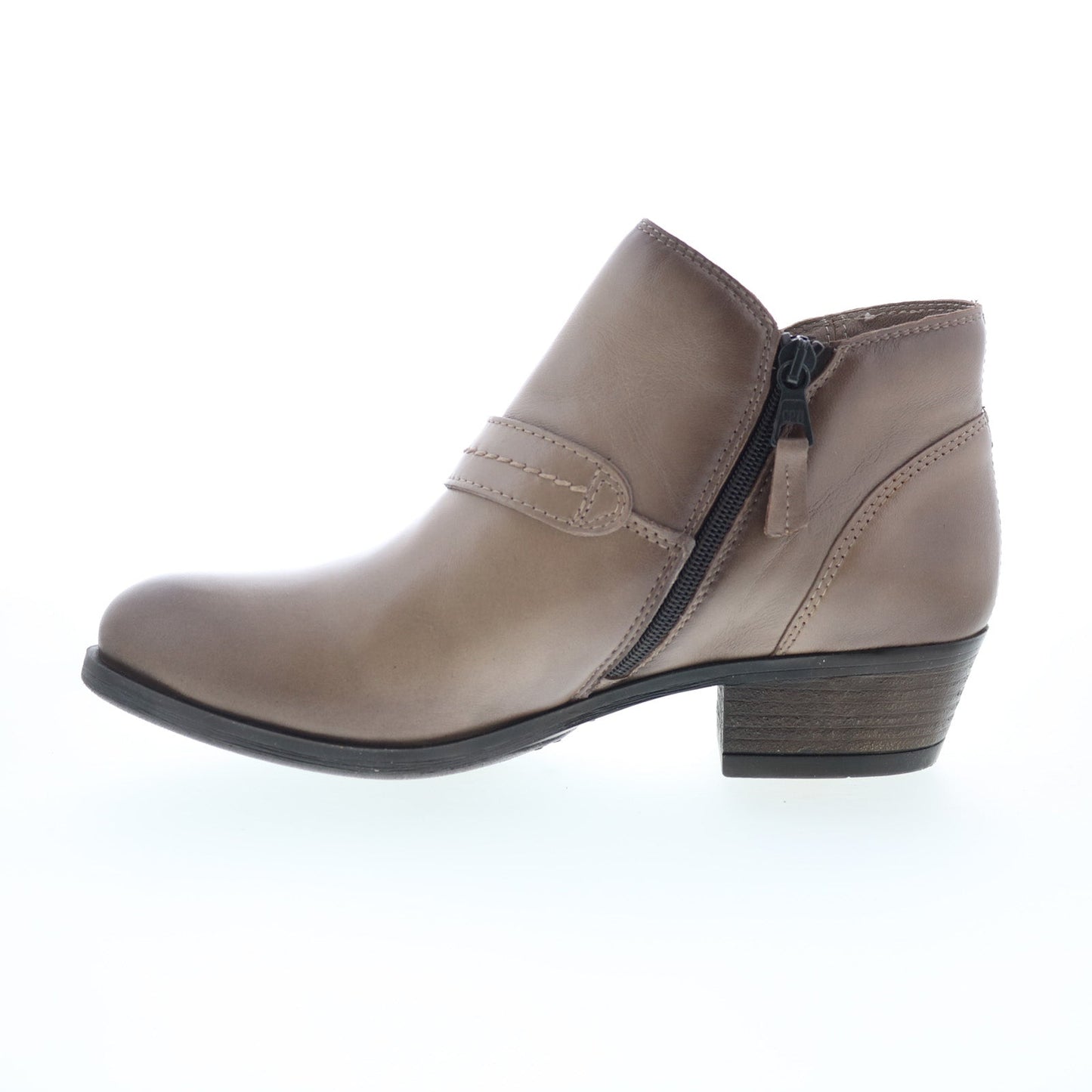 Miz Mooz Bennet Womens Gray Leather Zipper Ankle & Booties Boots
