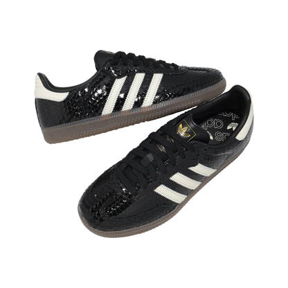 Adidas Originals Women's Black Snakeskin Samba OG Sneakers, IH9015