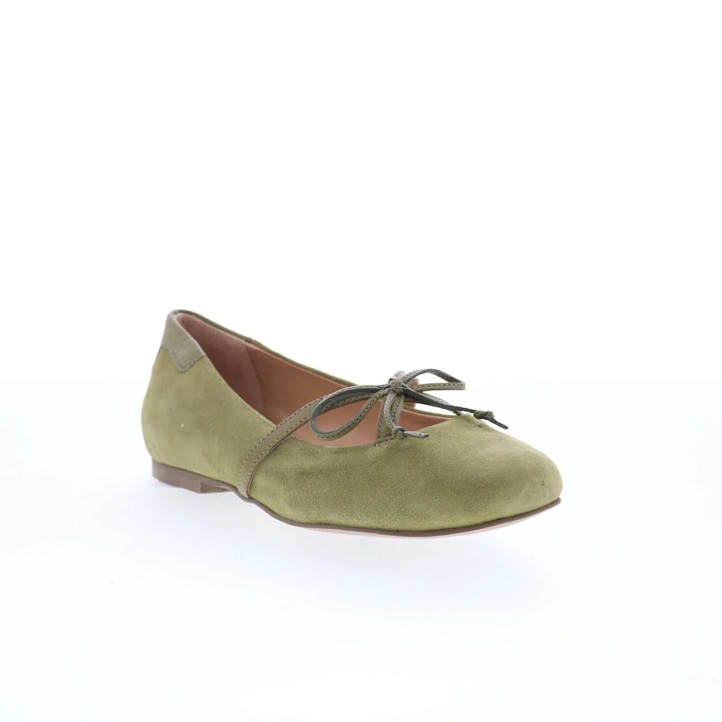 Trotters Carissa T2501-342 Womens Green Suede Slip On Loafer Flats Shoes
