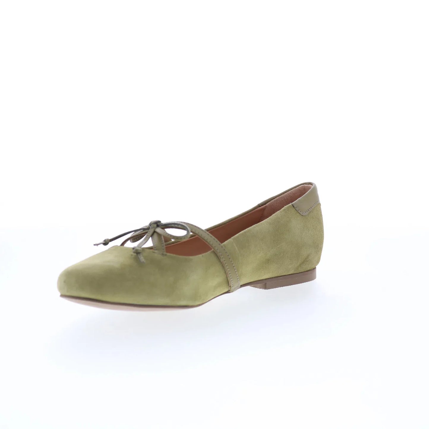 Trotters Carissa T2501-342 Womens Green Suede Slip On Loafer Flats Shoes