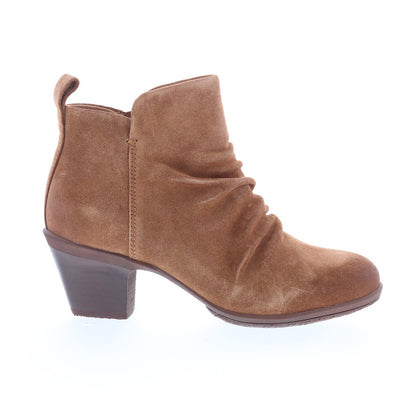 Comfortiva Brandy CT00530 Womens Brown Suede Zipper Ankle & Booties Boots