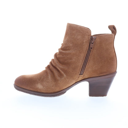 Comfortiva Brandy CT00530 Womens Brown Suede Zipper Ankle & Booties Boots