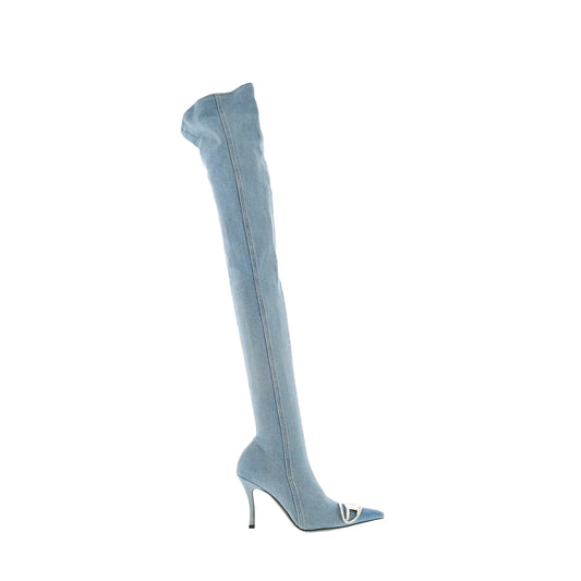 Diesel D-Venus TBT D Y03316-PS288-H4865 Womens Blue Over The Knee Boots
