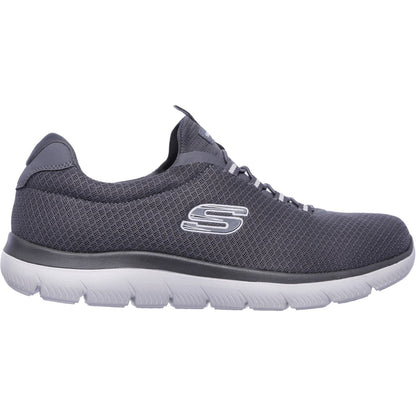 Men's Wide Fit Skechers 52811 Summits Slip On Sports Trainers - Charcoal
