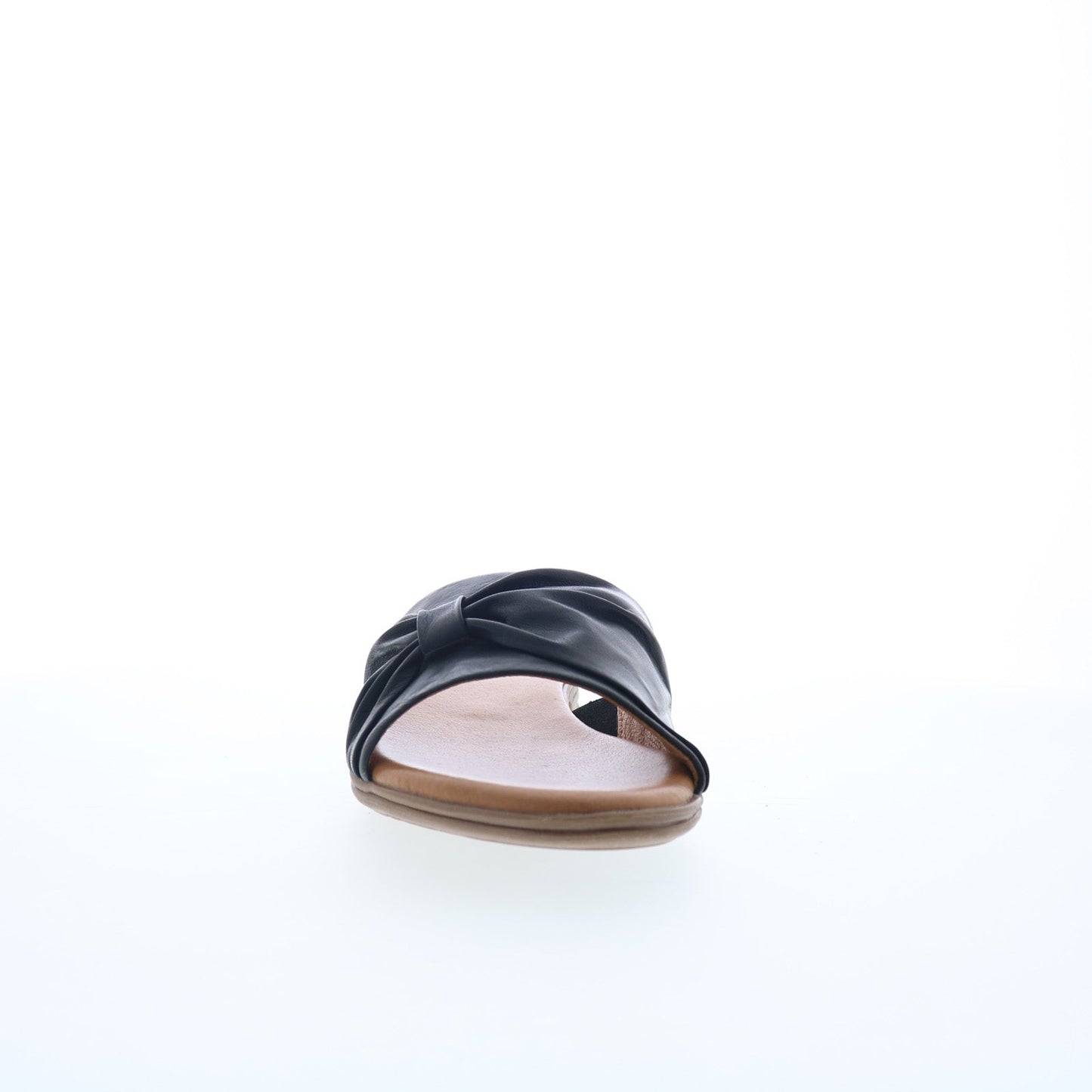 Miz Mooz Daisey Womens Black Leather Slip On Slides Sandals Shoes