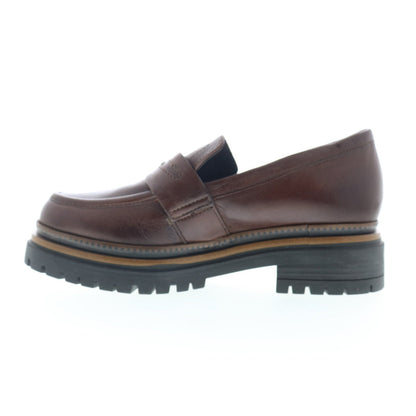 Miz Mooz Damian Womens Brown Leather Loafers & Slip Ons Casual Shoes