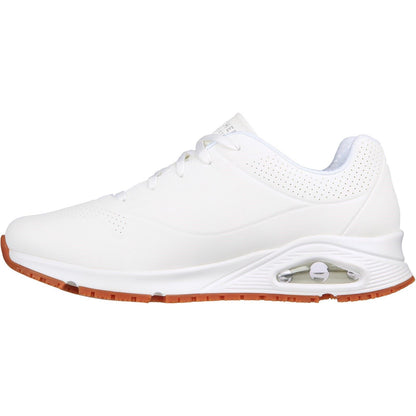 Men's Wide Fit Skechers 200054EC Uno SR Trainers - White