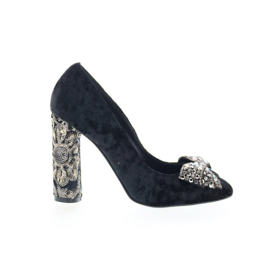 Divine Follie Divine Follie17 Womens Black Synthetic Pumps Heels Shoes