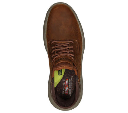Men's Wide Fit Skechers 205046W Slip-ins Garza Gervin Trainers - Brown